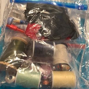 Bag of sewing supplies